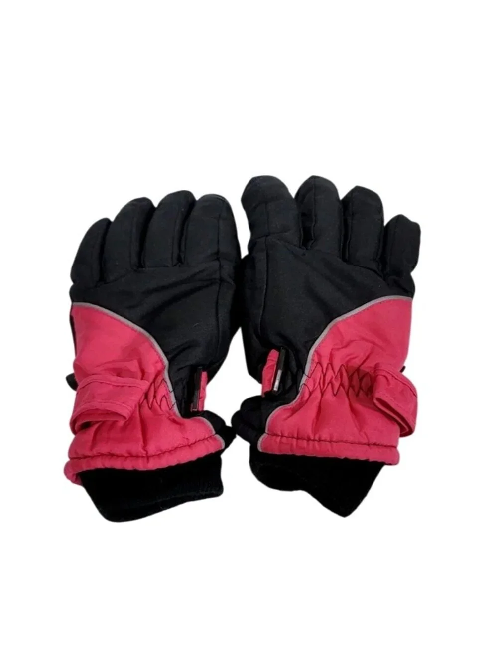 Thinsulate Black Pink Insulated Gloves Adjustable Strap Thermal Lining Women's S
